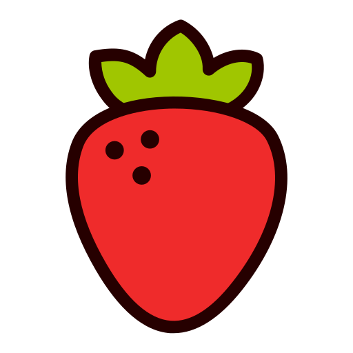 fraise Generic Outline Color Icône
