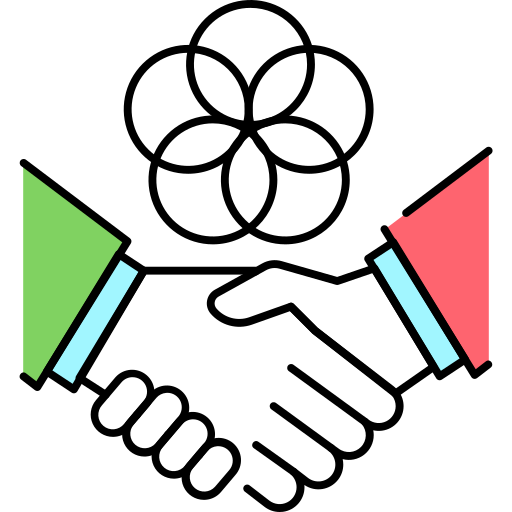 Handshake Generic Thin Outline Color icon