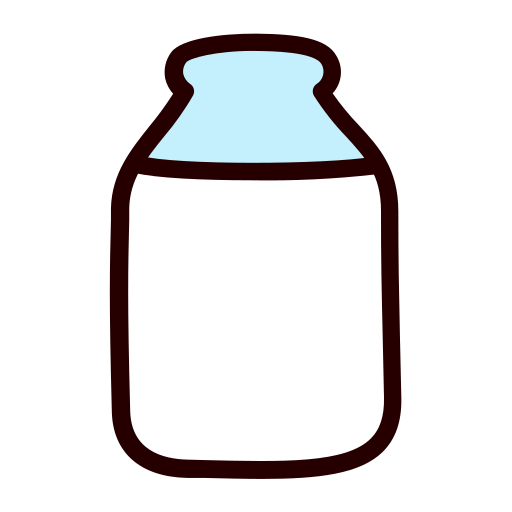 bottiglia di latte Generic Outline Color icona