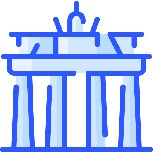 brandenburger tor Vitaliy Gorbachev Blue icon