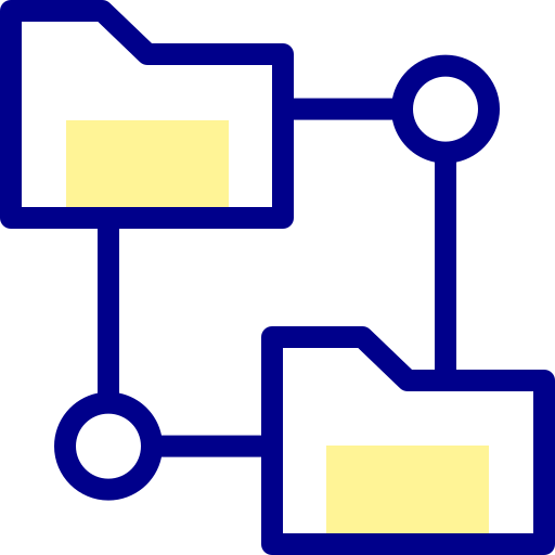 ファイル共有 Detailed Mixed Lineal color icon