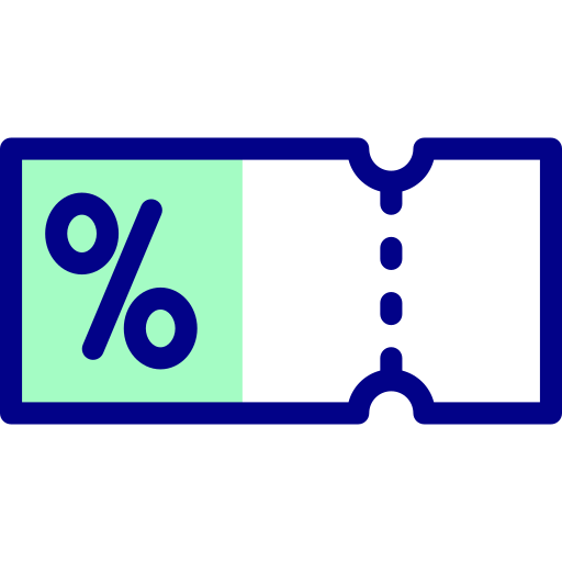 クーポン Detailed Mixed Lineal color icon