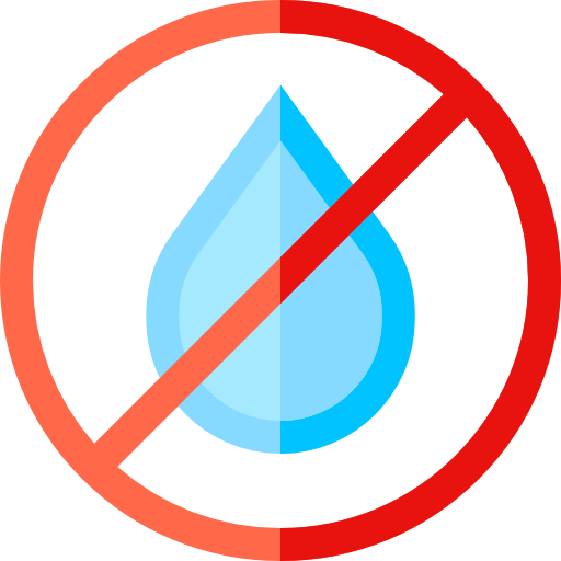 No water Basic Straight Flat icon