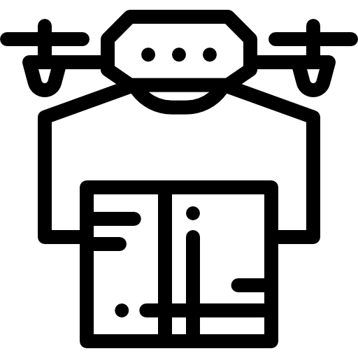 drone Detailed Rounded Lineal icona