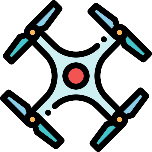 Drone Detailed Rounded Lineal color icon