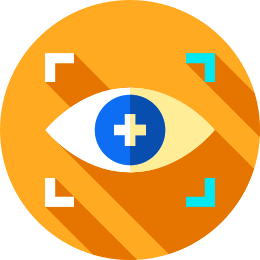 Eye scan Flat Circular Flat icon