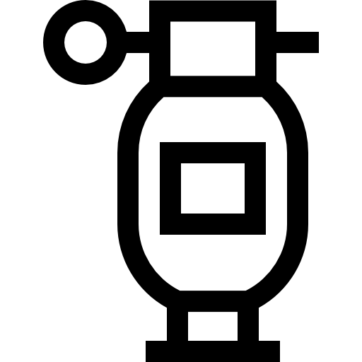 grenade Basic Straight Lineal Icône