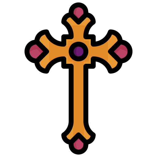 Cross Surang Lineal Color icon