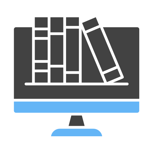 온라인 도서관 Generic Blue icon
