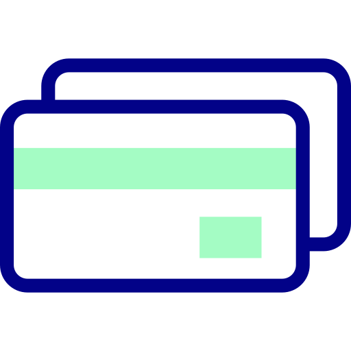 kreditkarte Detailed Mixed Lineal color icon