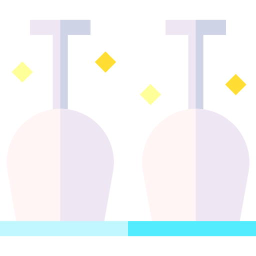 bicchiere di vino Basic Straight Flat icona