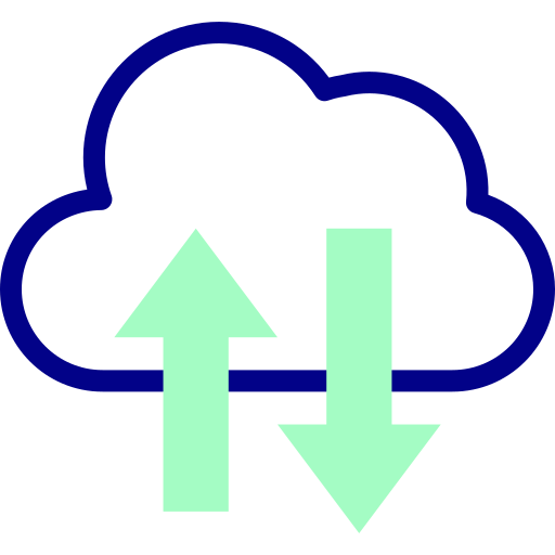 Cloud computing Detailed Mixed Lineal color icon