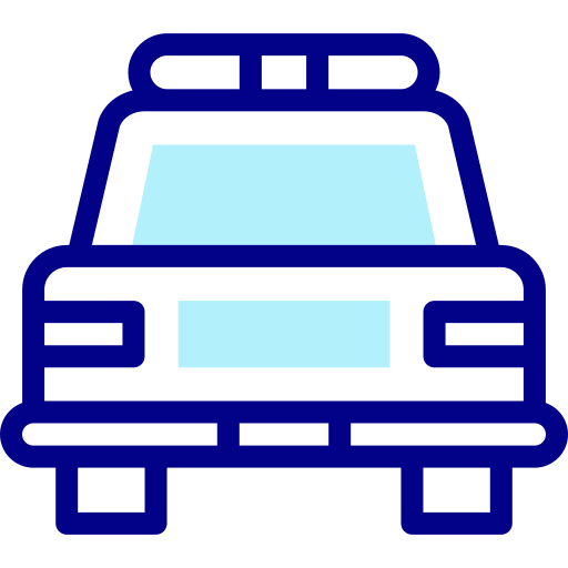 politieauto Detailed Mixed Lineal color icoon