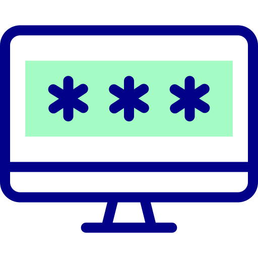 Password Detailed Mixed Lineal color icon