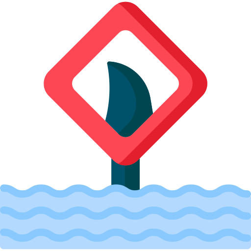 advertencia de tiburón Special Flat icono