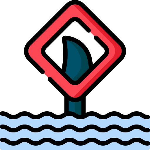 Shark warning Special Lineal color icon