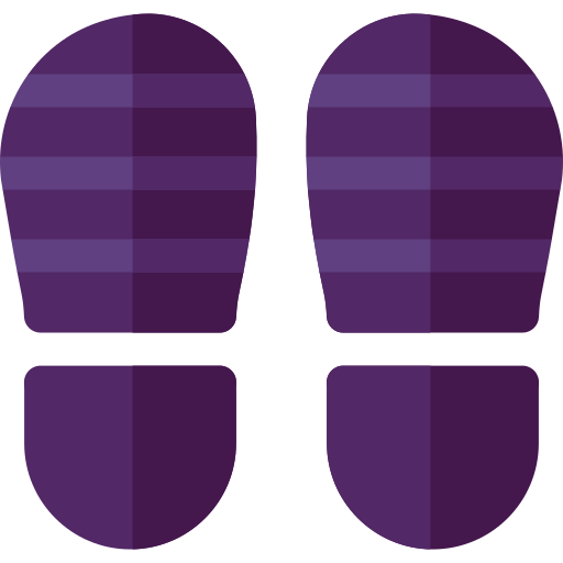 Footprints Basic Rounded Flat icon