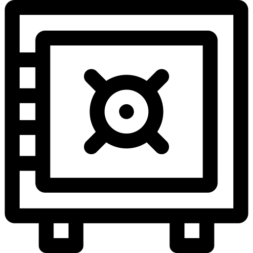 coffre-fort Basic Rounded Lineal Icône