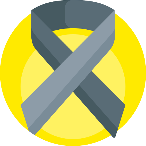 Black ribbon Detailed Flat Circular Flat icon