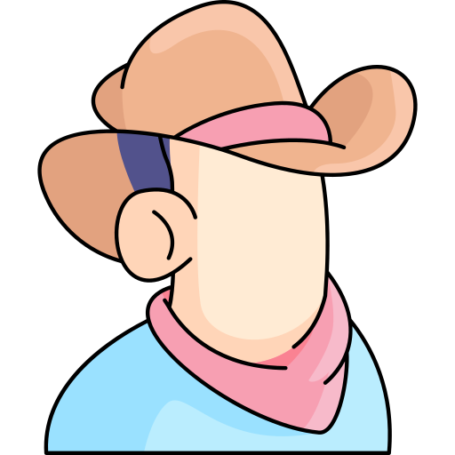 cowboy Generic Thin Outline Color icona