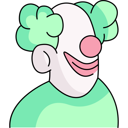 clown Generic Thin Outline Color icon