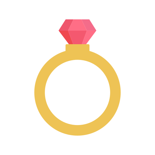 anillo de diamantes Dinosoft Flat icono