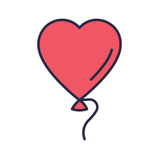 palloncino cuore Dinosoft Lineal Color icona