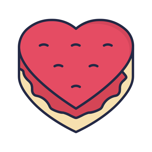 Heart cake Dinosoft Lineal Color icon