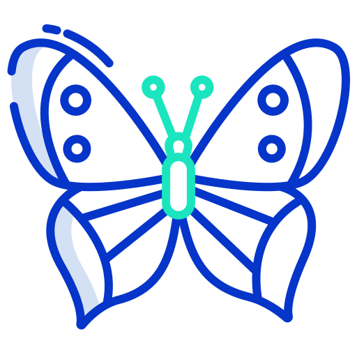 mariposa Icongeek26 Outline Colour icono