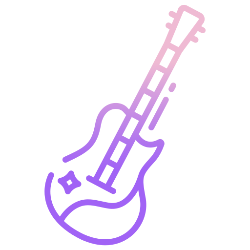 gitara akustyczna Icongeek26 Outline Gradient ikona