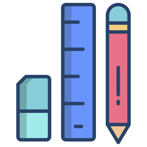 Pencil and ruler Icongeek26 Linear Colour icon