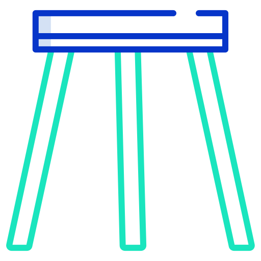 Stool Icongeek26 Outline Colour icon