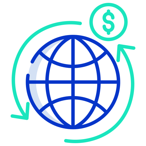 wereldwijd bankieren Icongeek26 Outline Colour icoon