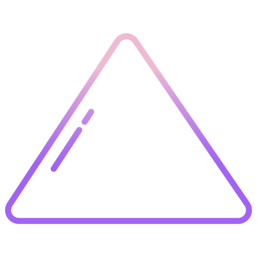 triángulo Icongeek26 Outline Gradient icono
