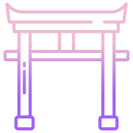 japońska brama Icongeek26 Outline Gradient ikona