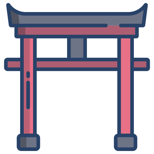 Японские ворота Icongeek26 Linear Colour иконка