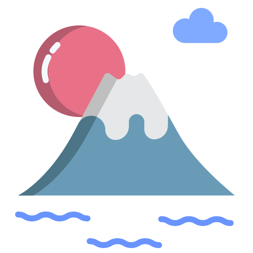 góra fudżi Icongeek26 Flat ikona
