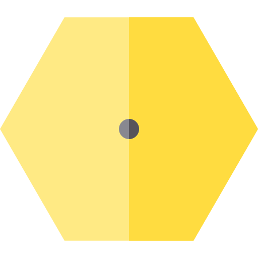 zeshoek Basic Straight Flat icoon