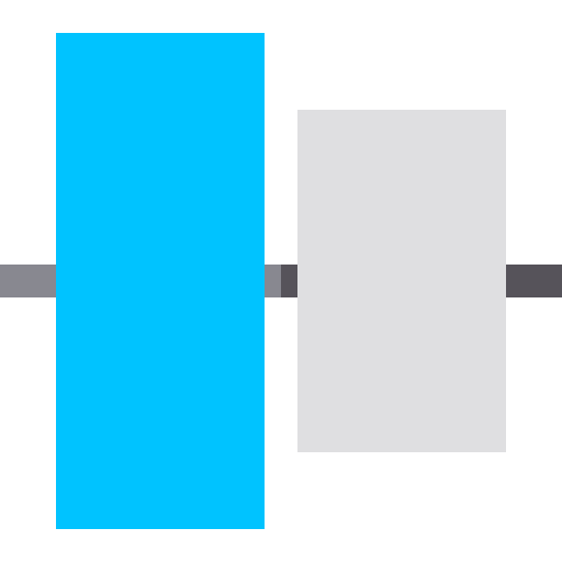 alignement au centre Basic Straight Flat Icône