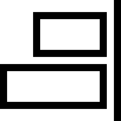 alineación derecha Basic Straight Lineal icono