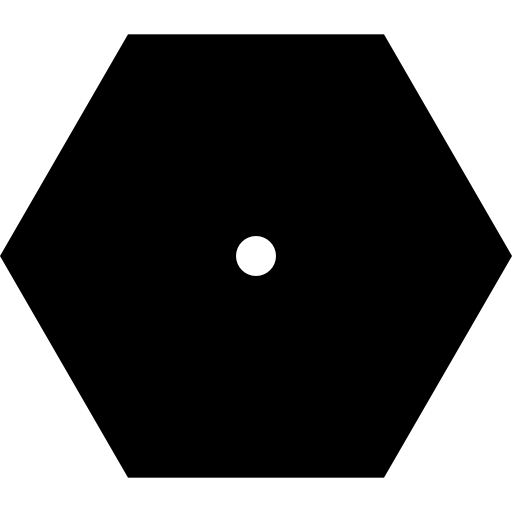 hexagone Basic Straight Filled Icône