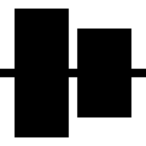 allineamento al centro Basic Straight Filled icona