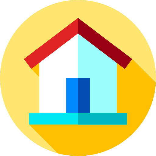 casa Flat Circular Flat icono