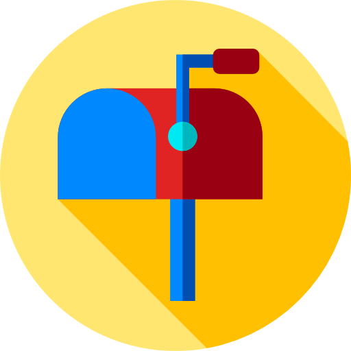 Mailbox Flat Circular Flat icon