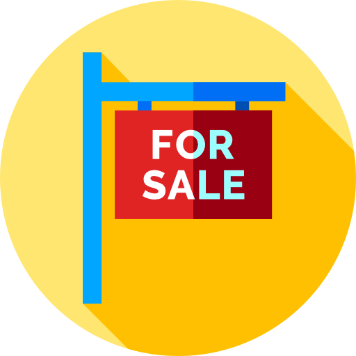 For sale Flat Circular Flat icon