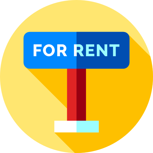 For rent Flat Circular Flat icon
