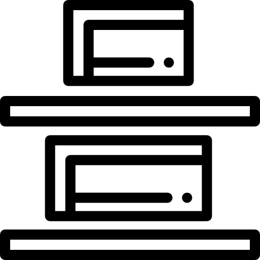 중앙 정렬 Detailed Rounded Lineal icon