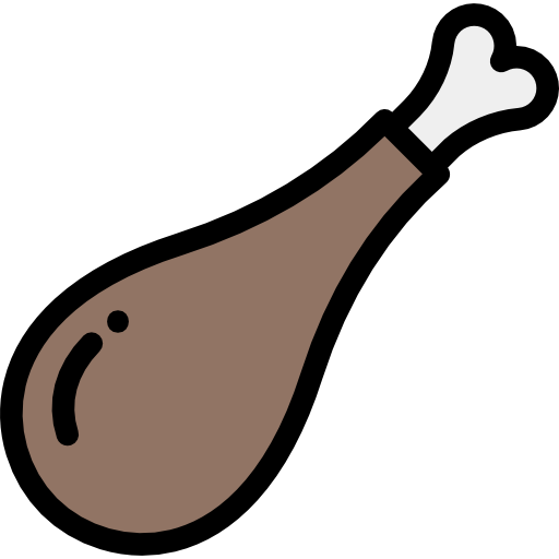 Turkey leg Detailed Rounded Lineal color icon