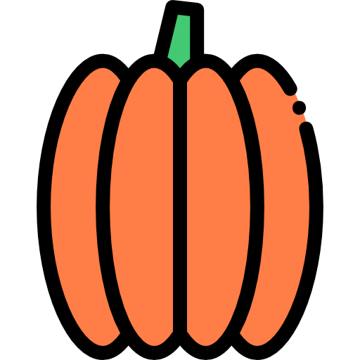 calabaza Detailed Rounded Lineal color icono
