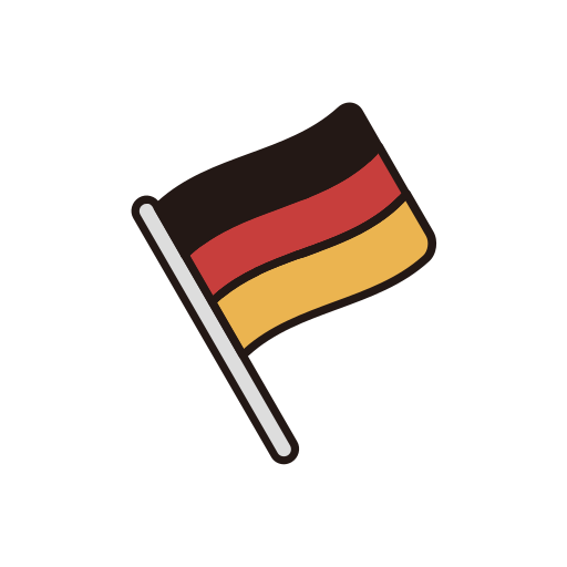 bandera alemana Generic Outline Color icono
